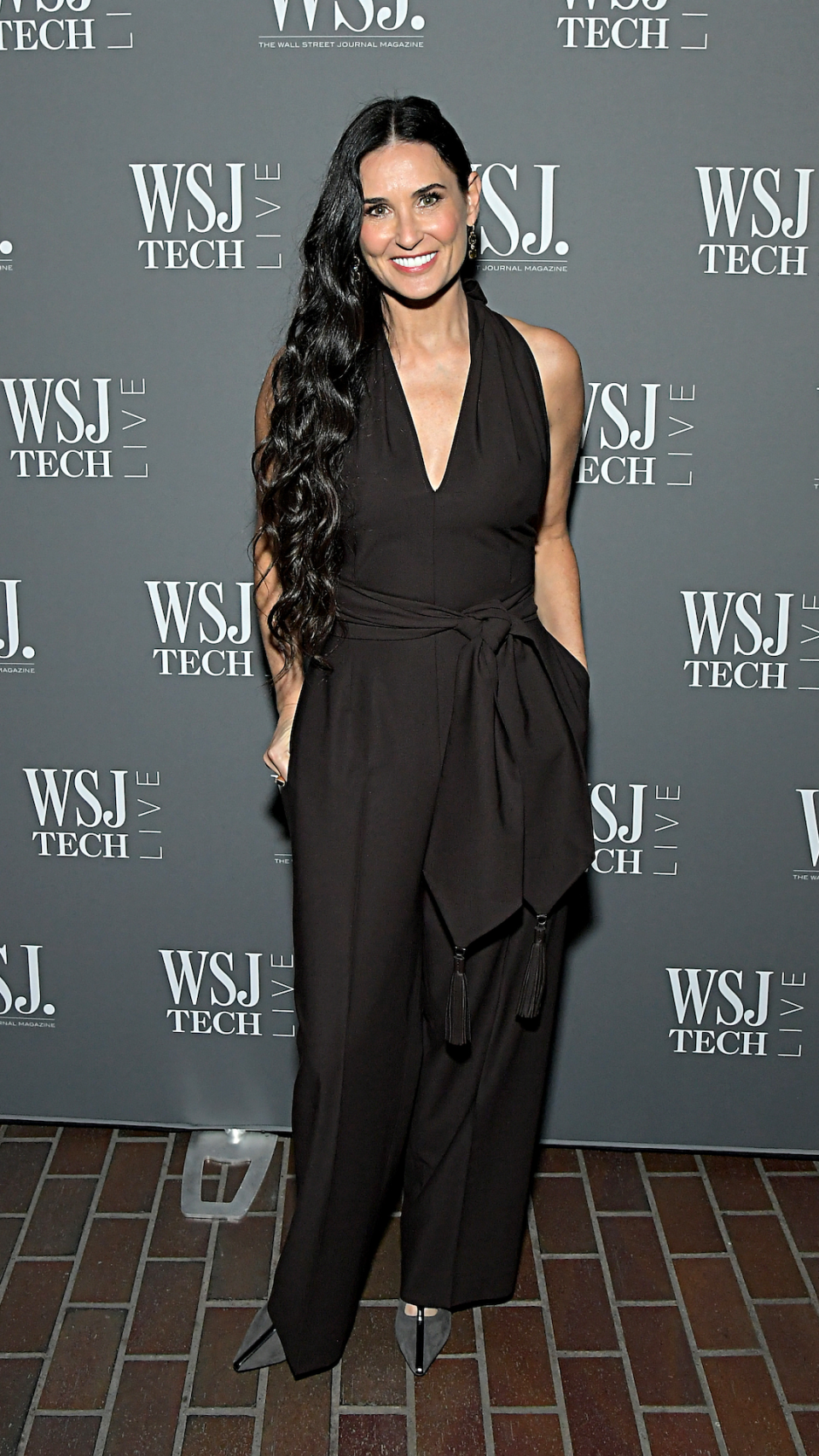 The black Salvatore Ferragamo jumpsuit