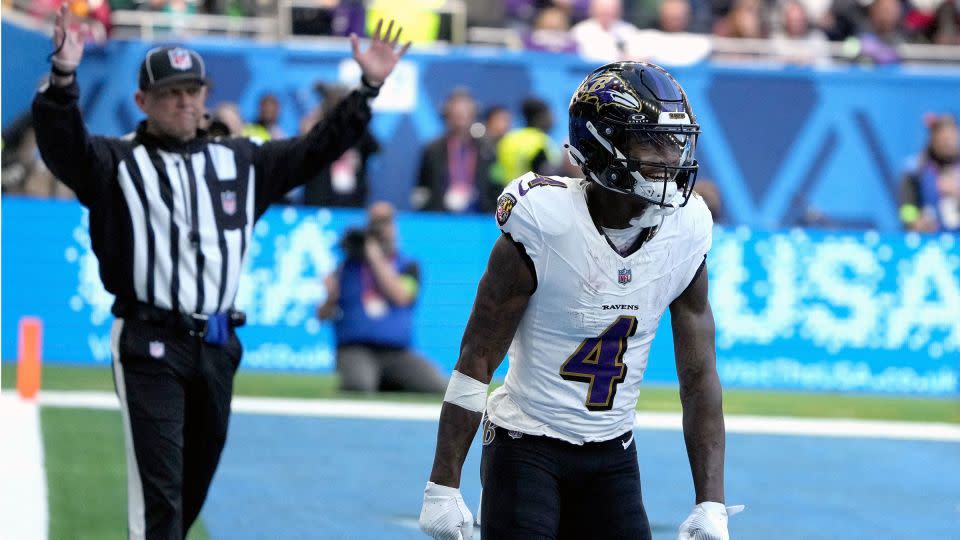 Baltimore Ravens wide receiver Zay Flowers scored his team's only touchdown of the game. - Kirby Lee/USA Today Sports/Reuters