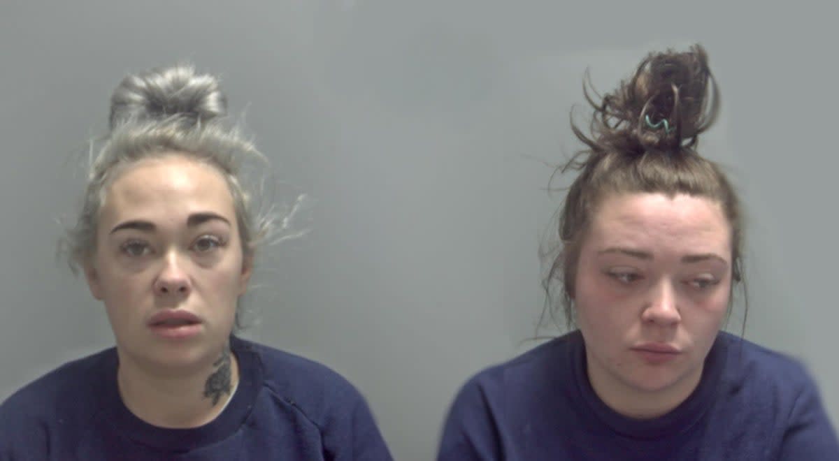 Jodie Colvin (left) and Elisha Robinson who were jailed for their part in a horrific attack on a vulnerable woman (Norfolf Police)