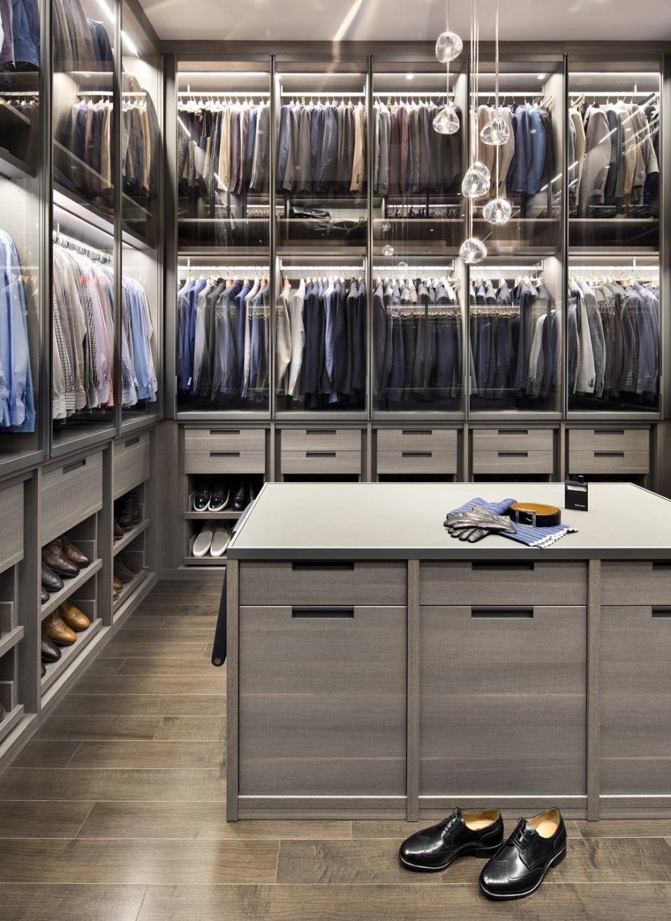 Modern Luxe men's closet