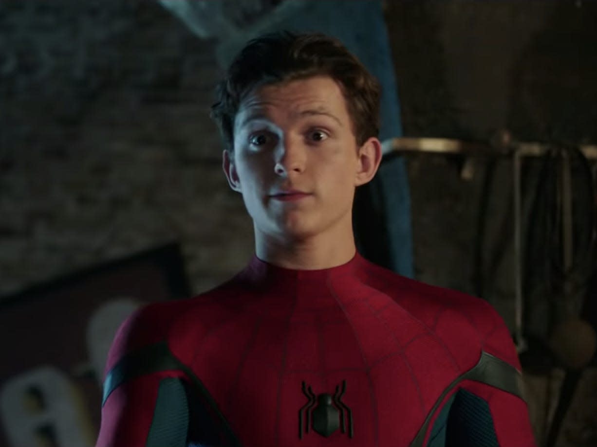 spider man far from home peter parker surprised