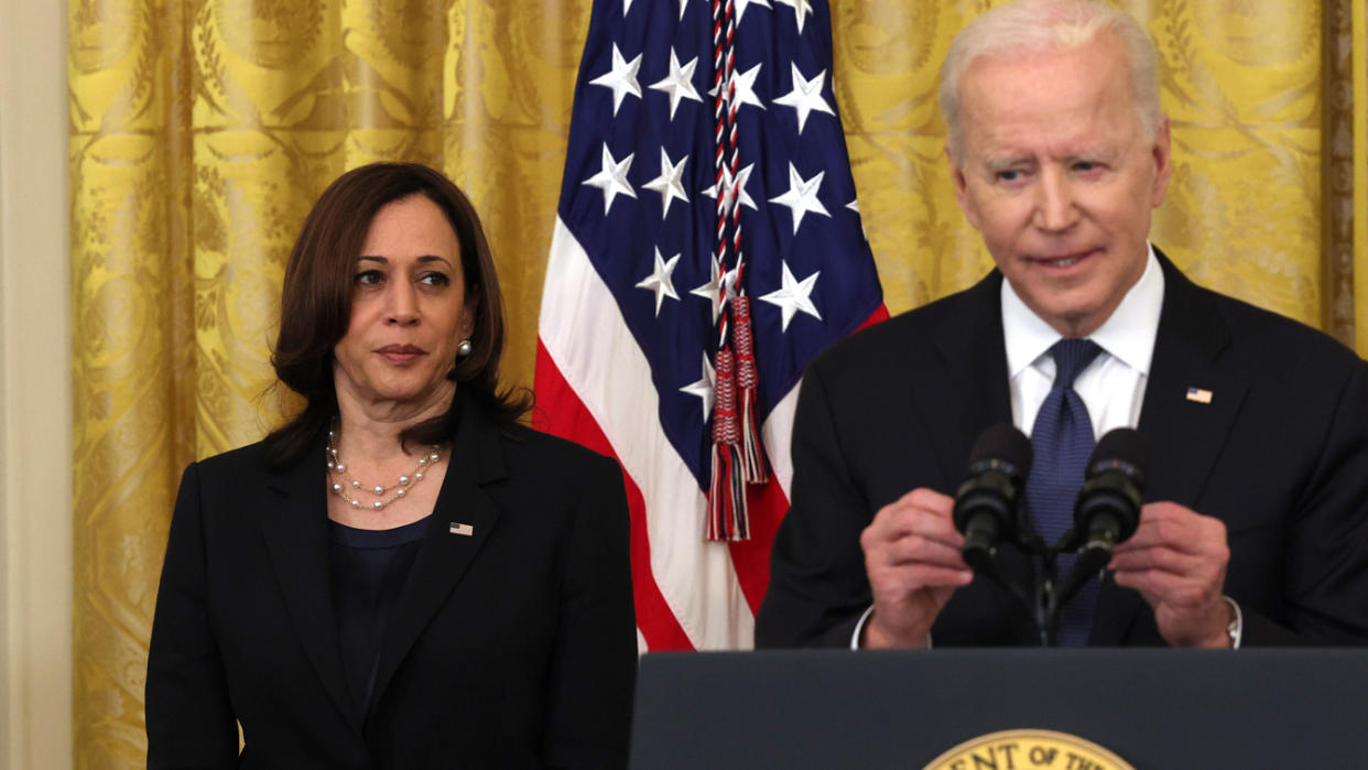 Kamala Harris and Joe Biden