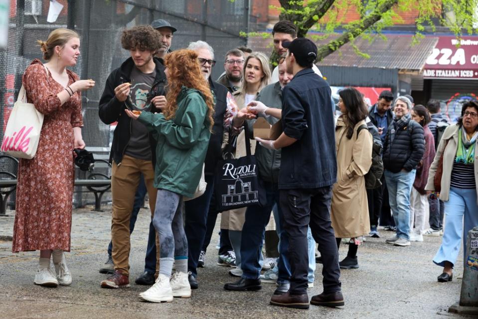 The escargot bagel combo sold out in about an hour on Friday. People gathered early Saturday in the hopes of snagging it. William Farrington