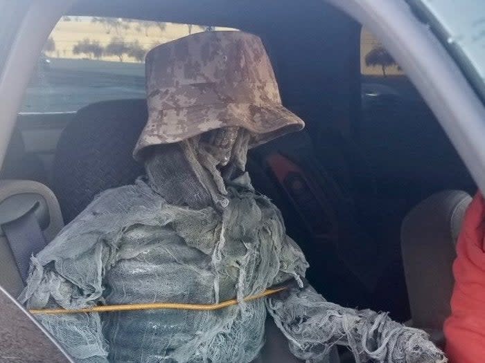 A man was handed a ticket after travelling down a HOV lane with a fake passenger: Arizona Department of Public Safety