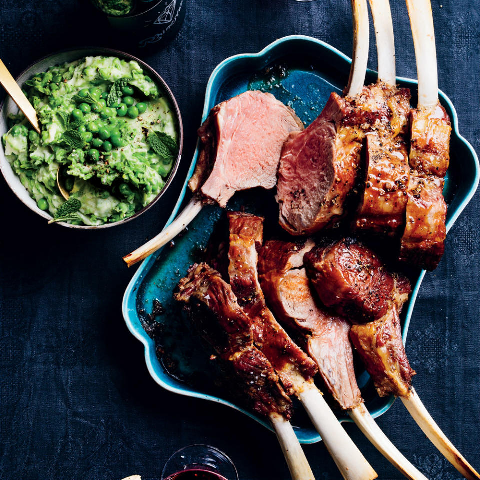 Veal Roast with Green Mashed Potatoes