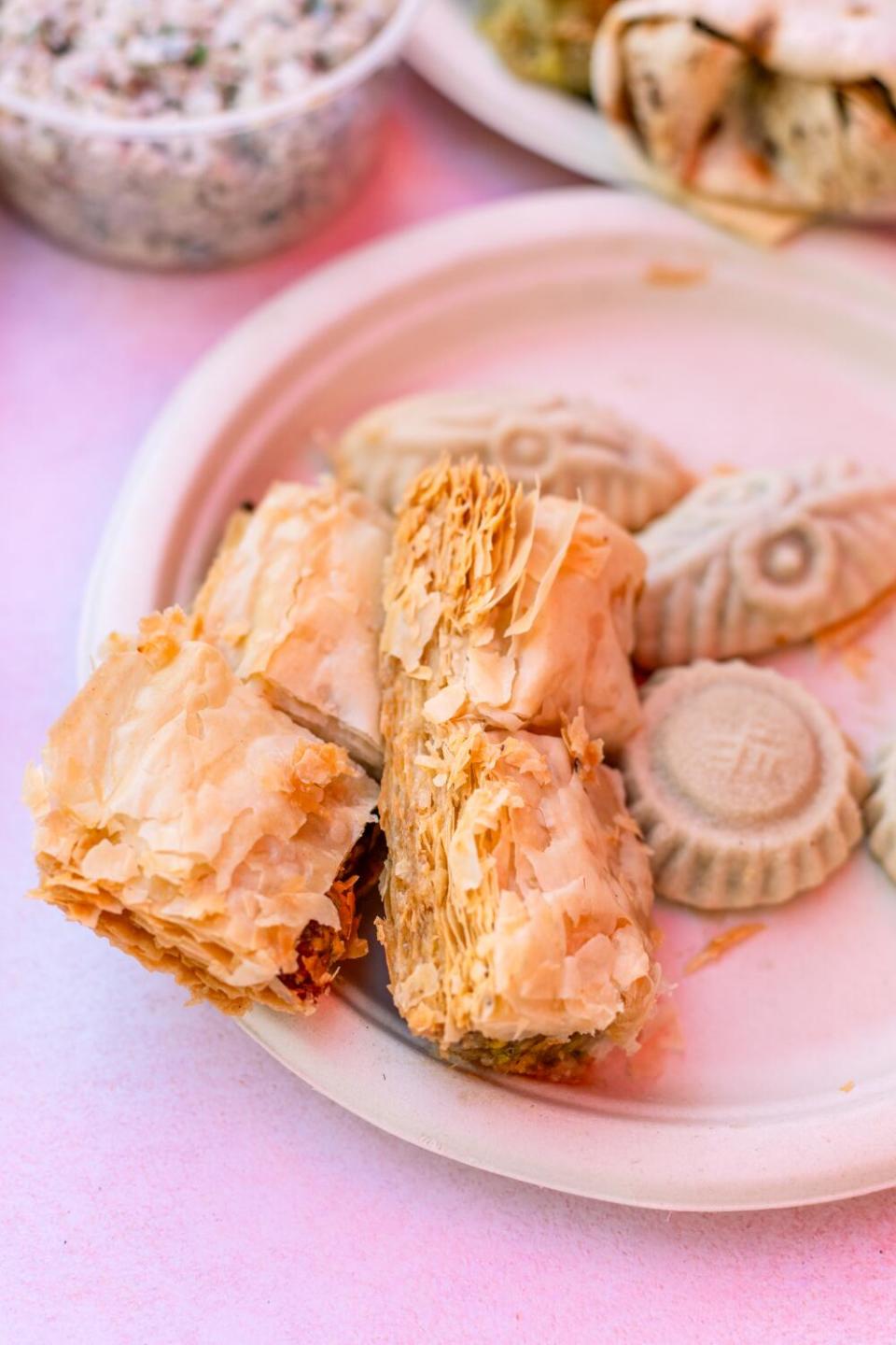 Baklava and cookies from Mediterranean Pastries Den.