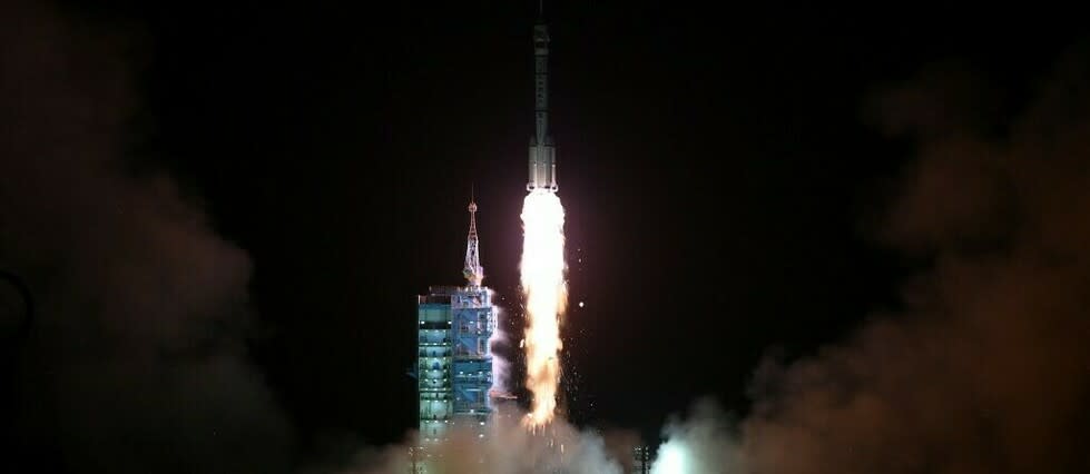 La Chine enverra mardi, pour la première fois de son histoire, un astronaute civil dans l'espace pour une mission habitée vers la station spatiale Tiangong (image d'illustration).  - Credit:- / CNS / AFP