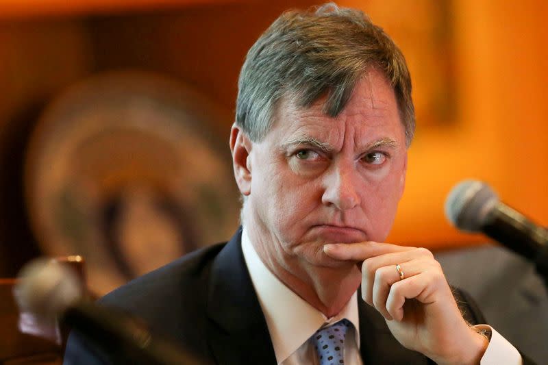 FILE PHOTO: Chicago Federal Reserve Bank President Charles Evans looks on during the Global Interdependence Center Members Delegation Event in Mexico City