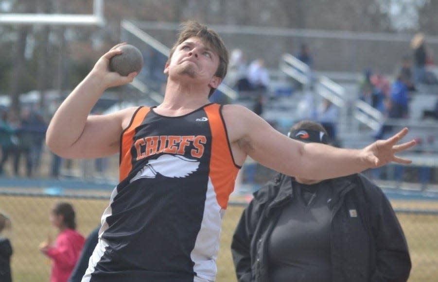 Cheboygan junior Gauge Ginop was one of the top throwers in the area this past season.