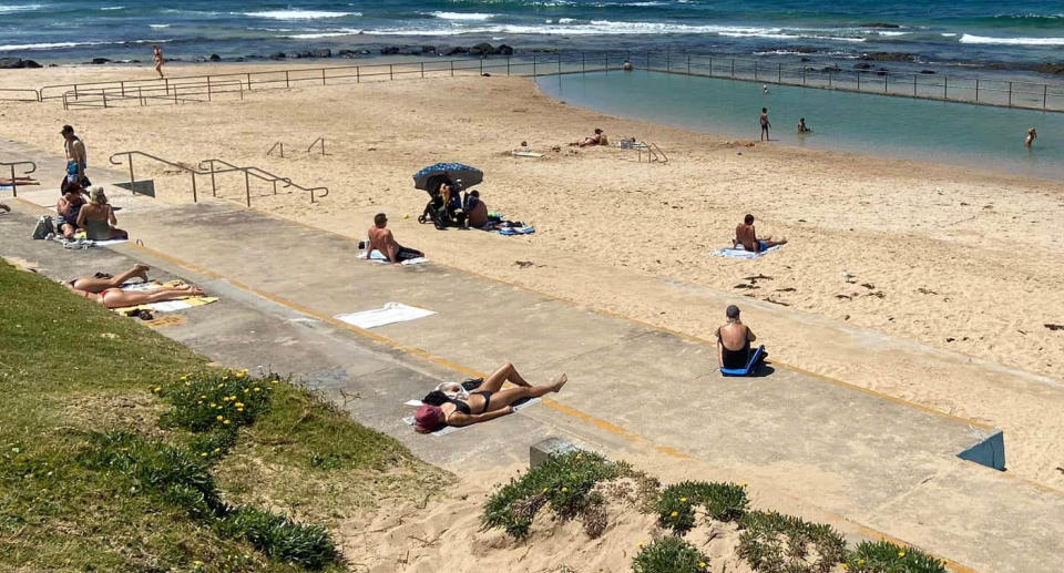 Locals have been inventive with the space since the sand was washed in. Source: Jeff Petersen/ Facebook