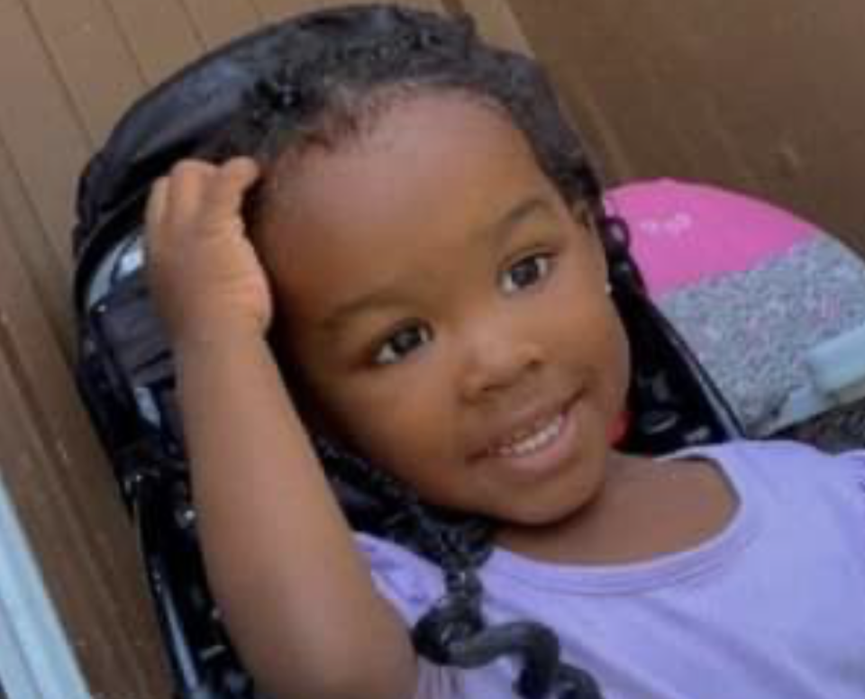 Wynter Cole Smith, 2, is still missing more than 24 hours after she was allegedly abducted by her mother’s ex-partner Rashad Trice (Lansing Police Department)