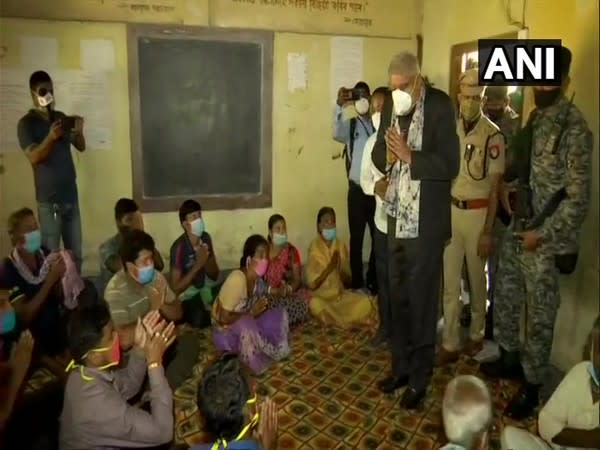 West Bengal Governor Jagdeep Dhankhar meeting with post-Bengal poll violence-hit people at Ranpagli camp