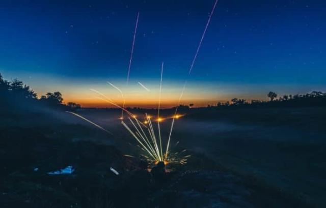 Like scene from Star Wars: Military share pictures of night assaults during  the Perseid meteor shower