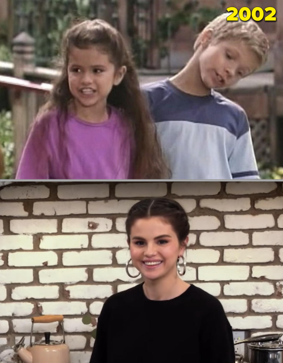 Selena Gomez on "Barney" as a kid vs. her own cooking show in 2021