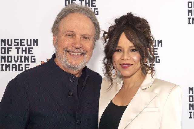 <p>Ron Adar/Shutterstock (</p> Billy Crystal and Rosie Perez