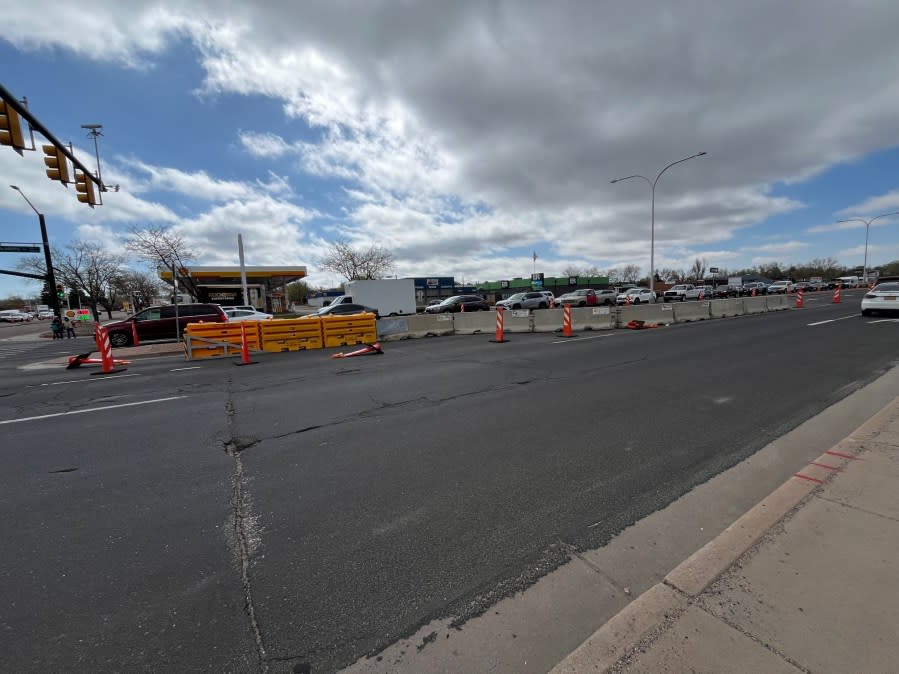 Eastbound Austin Bluffs closure for water valve project