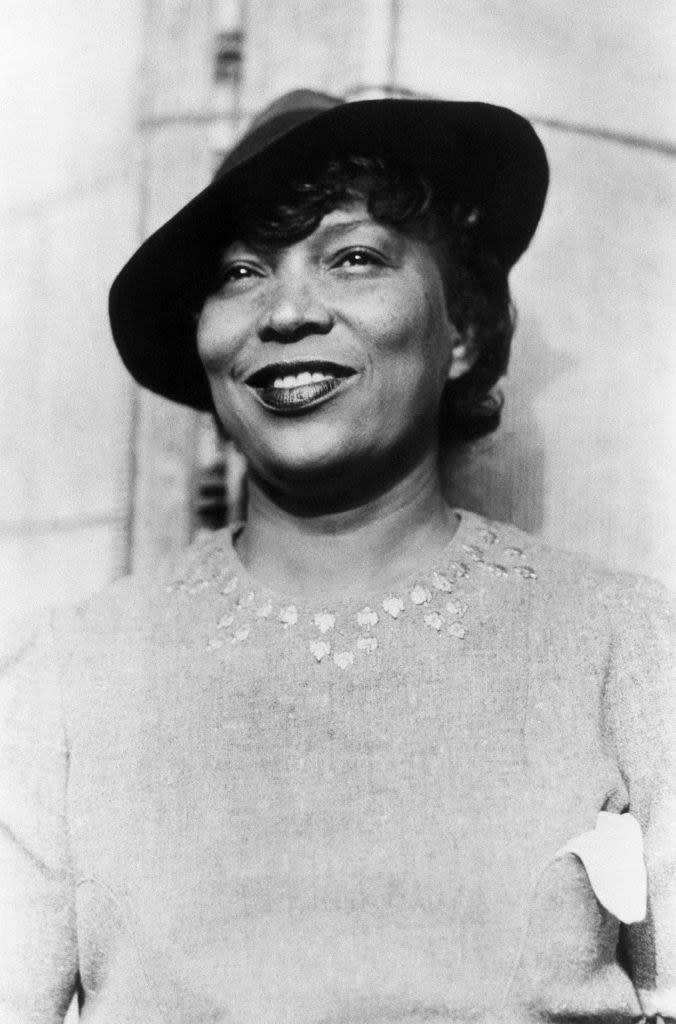 Hurston posing for a portrait in the late '30s/early '40s