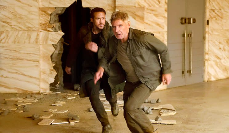 Ryan Gosling and Harrison Ford team up in Blade Runner 2049 - Credit: Columbia Pictures