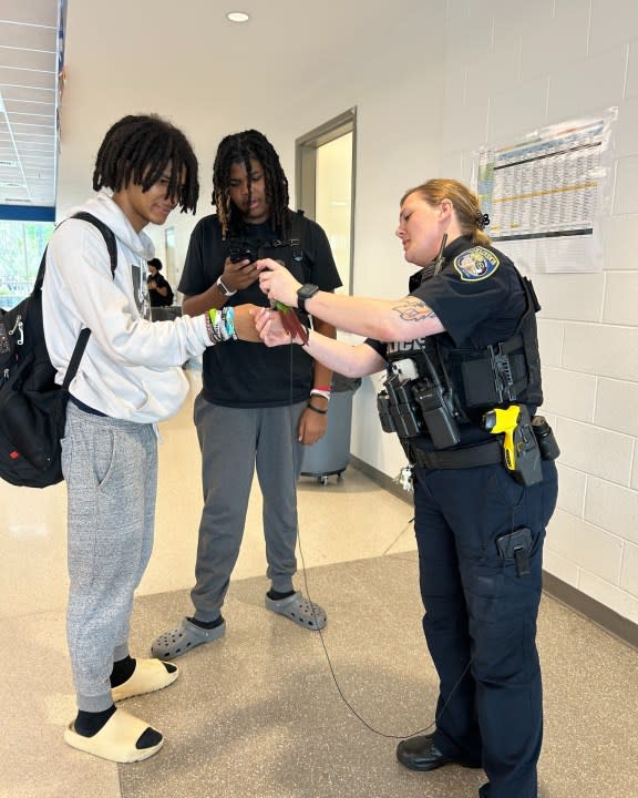 Five-O visiting Willow Spring High School (Fuquay-Varina Police Department)