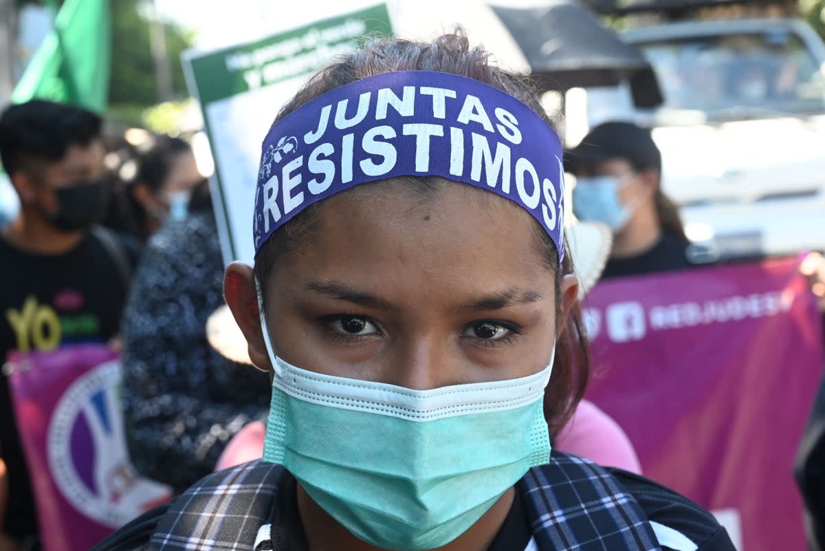 Campaigners in El Salvador have demanded decriminalisation of abortion - completely illegal since 1998 (AFP via Getty Images)