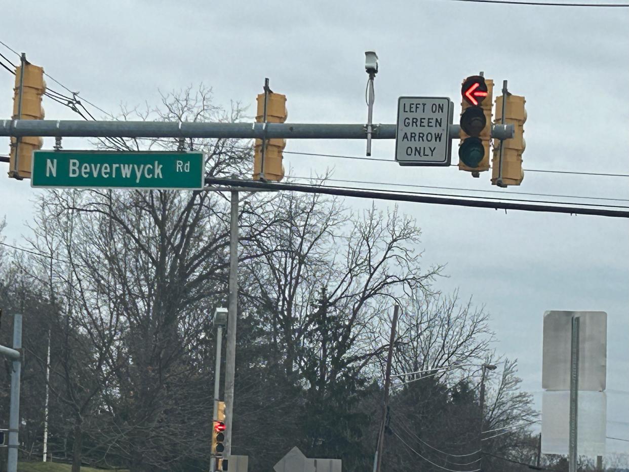 The spot where the "No U-turn" came and went at Route 46 and Beverywyck Road., causing confusion at one of Parsippany's busiest intersections.