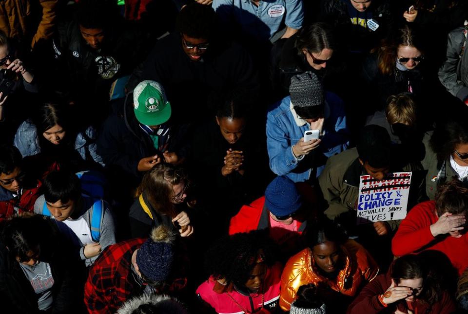 Attendees at the March For Our Lives demonstration near the U.S.Capitol.