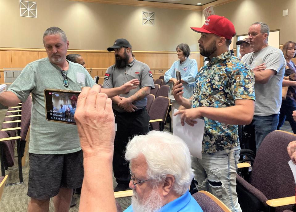 In this file photo, members of the public attend a Shasta County Board of Supervisors meeting.