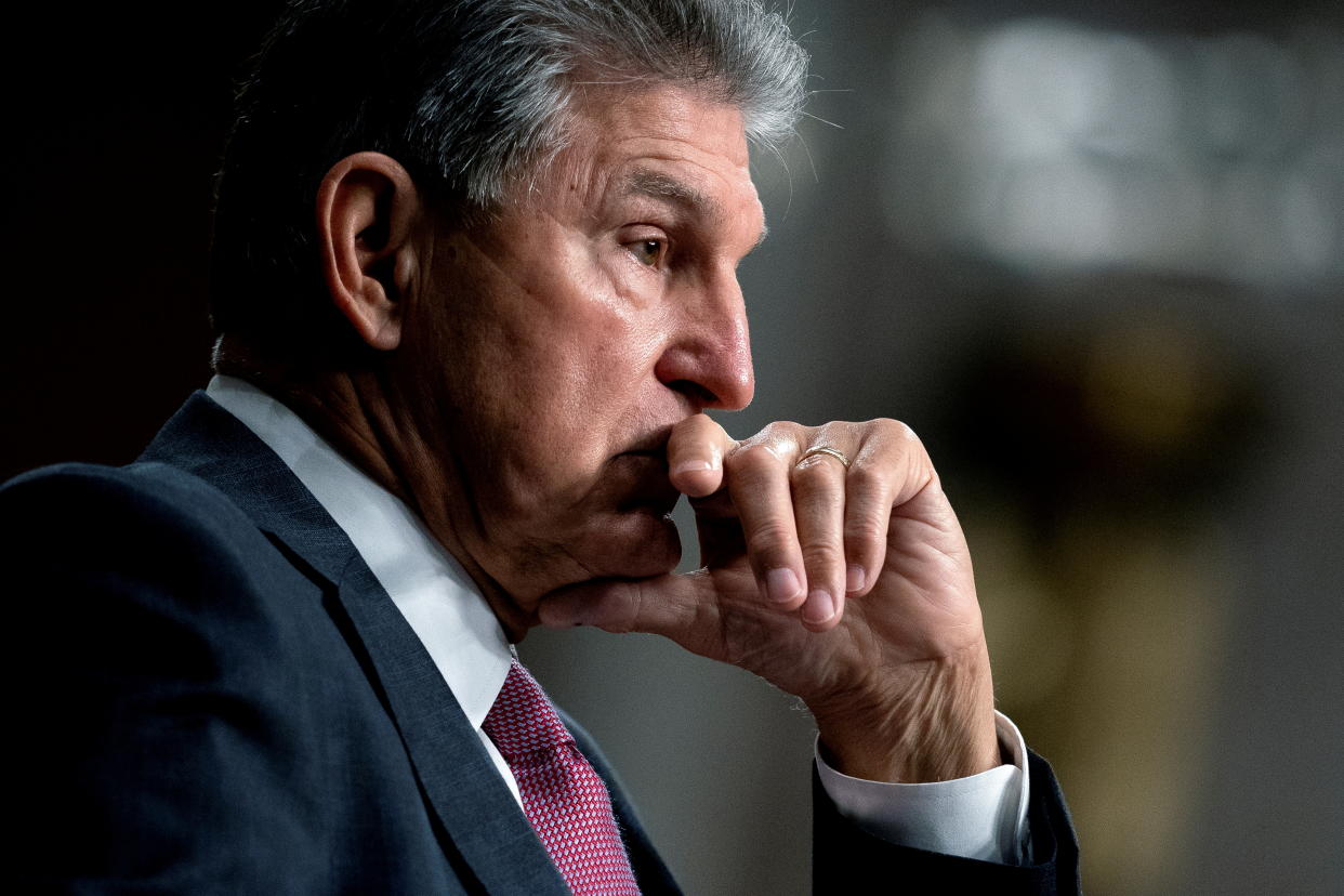 U.S. Senator Joe Manchin (D-WV) on Capitol Hill in Washington on September 28, 2021.  (Stefani Reynolds/Pool via Reuters)