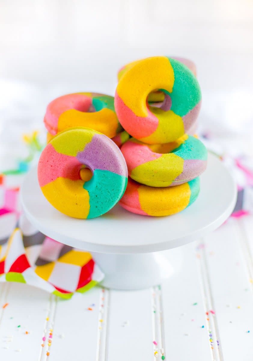 10) Rainbow Donuts