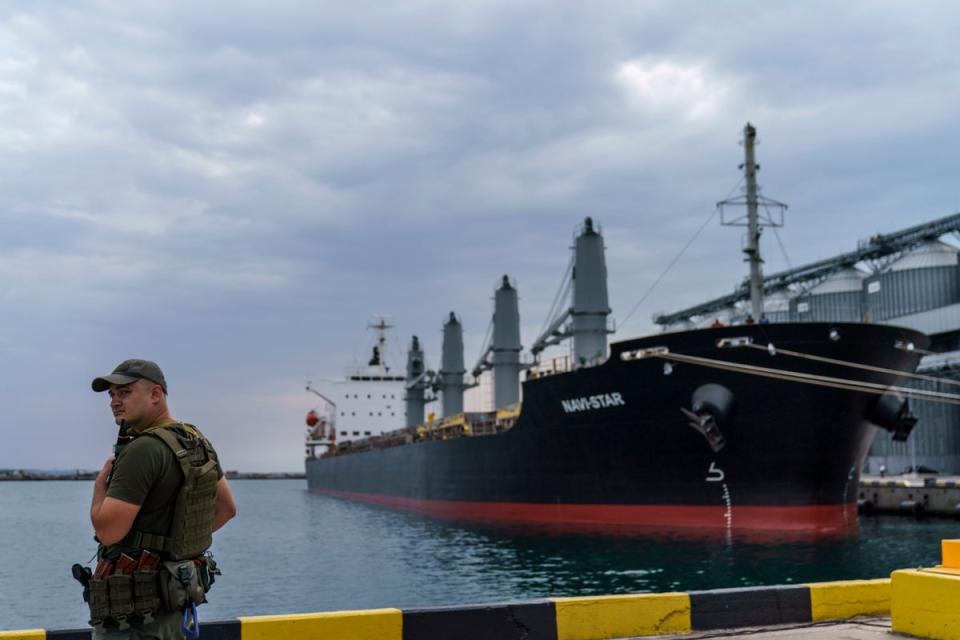 Russia said it could no longer guarantee the safety of ‘Black Sea Initiative’ ships (Copyright 2022 The Associated Press. All rights reserved.)