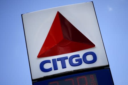 The logo of PDVSA's U.S. unit Citgo Petroleum is seen at a gas station in Stowell