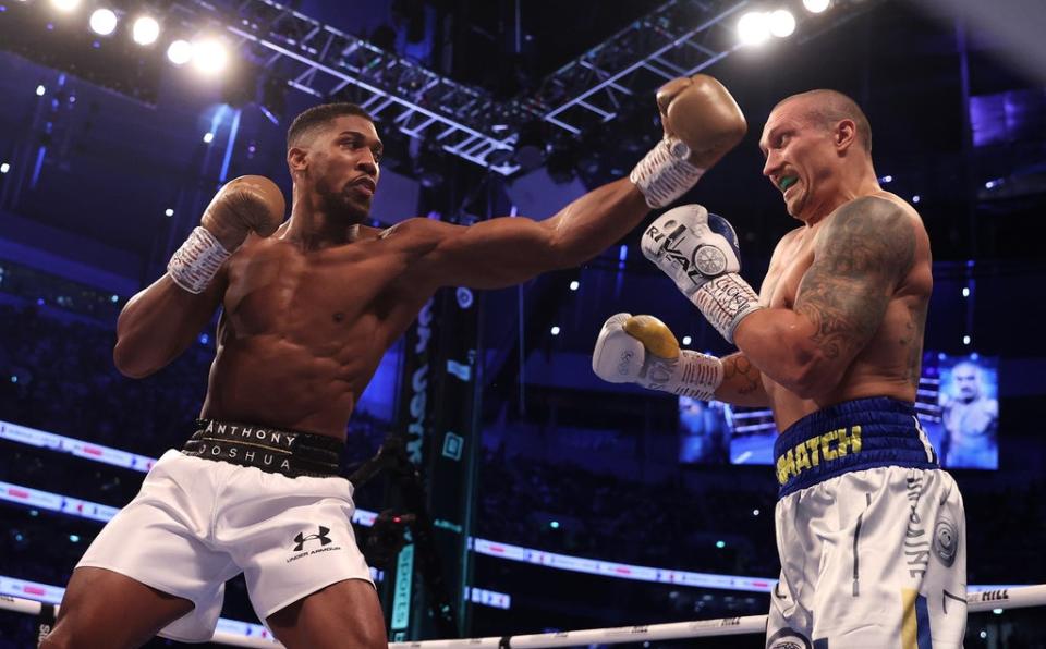 Anthony Joshua (left) is out to avenge his title loss to Oleksandr Usyk (Getty Images)