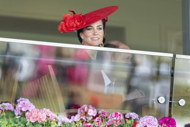 <p>Mark Cuthbert/UK Press via Getty Images</p> Kate Middleton attends Royal Ascot 2023