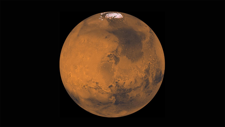 Imagen de Marte tomada por la orbitadora Viking. (Crédito imagen: NASA/JPL/USGS).