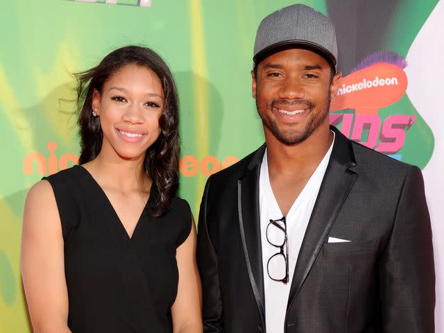 <p>Kevin Mazur/WireImage</p> Anna Wilson and Russell Wilson at the 2014 Nickelodeon Kids' Choice Sports Awards.