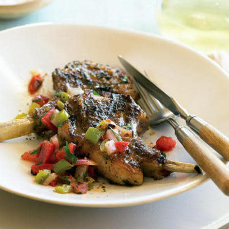 Lamb Chops with Roasted Salsa