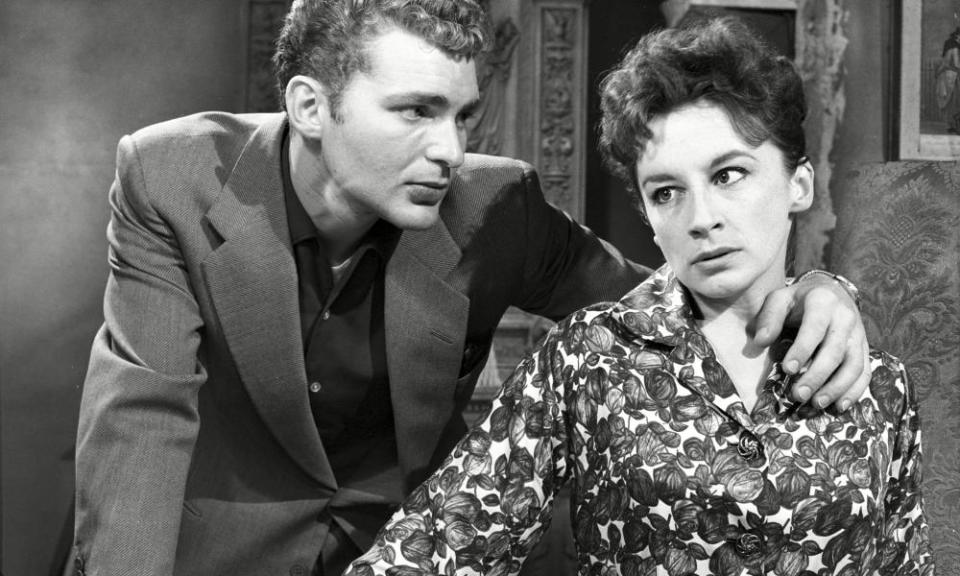 Zoe Caldwell with Derren Nesbitt in the ITV series The Neighbour (1965). Most of her career, however, was on stage rather than screen.