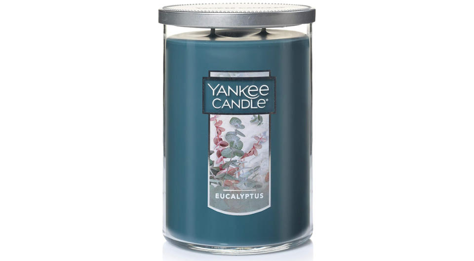 Yankee Candle eucalyptus-scented tumbler candle. (Photo: Amazon)