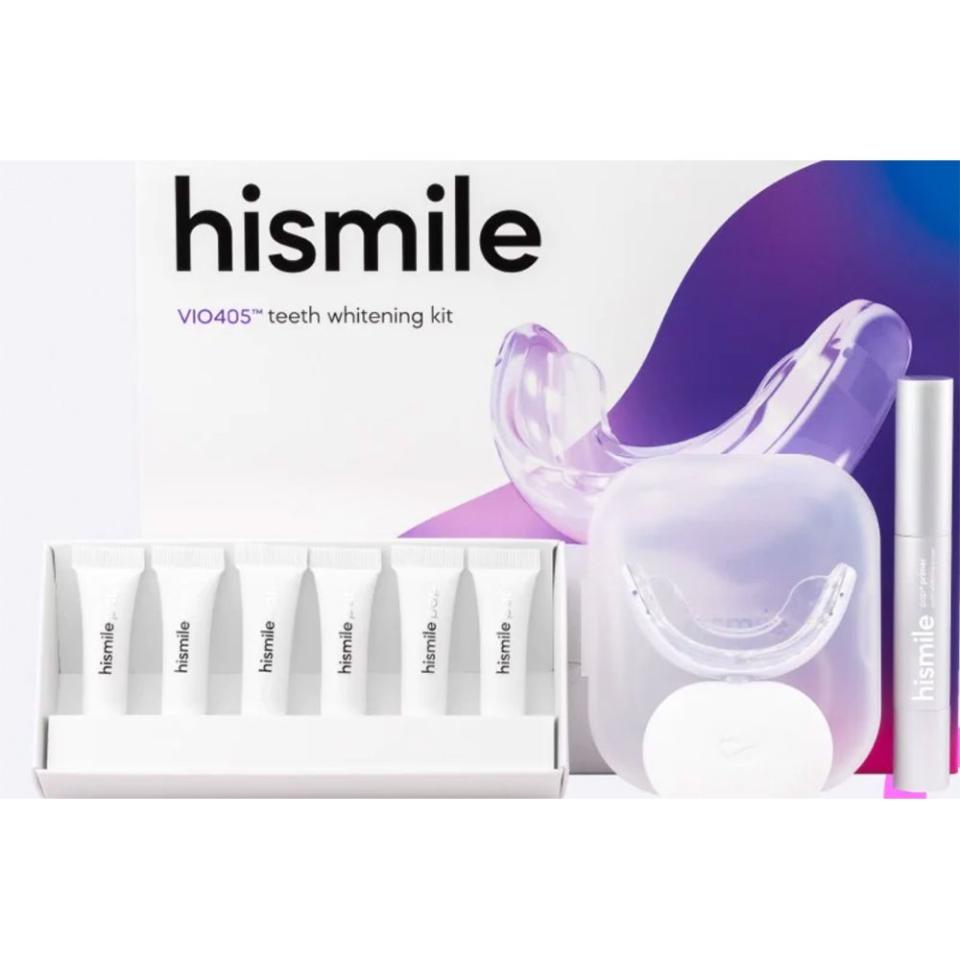 <p><a href="https://go.redirectingat.com?id=74968X1596630&url=https%3A%2F%2Fus.hismileteeth.com%2Fproducts%2Fteeth-whitening-kit&sref=https%3A%2F%2Fwww.cosmopolitan.com%2Fstyle-beauty%2Fbeauty%2Fg44723746%2Fbest-teeth-whitening-kits%2F" rel="nofollow noopener" target="_blank" data-ylk="slk:Shop Now;elm:context_link;itc:0;sec:content-canvas" class="link ">Shop Now</a></p><p>VIO405 Teeth Whitening Kit</p><p>hismileteeth.com</p><p>$119.20</p><span class="copyright">Hismile Teeth</span>