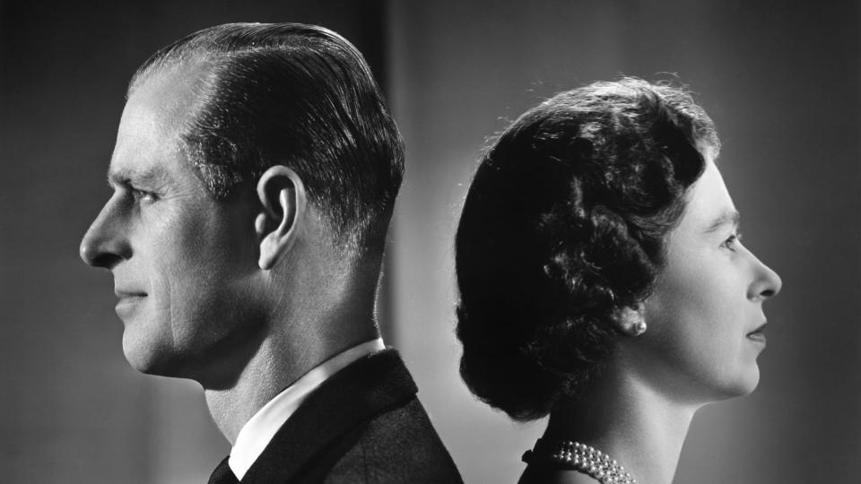 The Queen and Prince Philip's back-to-back portrait