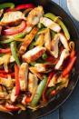 <p>Fajitas are the perfect weeknight dinner. Minimal prep and minimal cook time means these can be on your table FAST.</p><p>Get the <a href="https://www.delish.com/uk/cooking/recipes/a30146397/easy-chicken-fajitas-recipe/" rel="nofollow noopener" target="_blank" data-ylk="slk:Chicken Fajitas" class="link rapid-noclick-resp">Chicken Fajitas</a> recipe.</p>