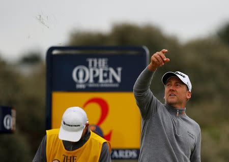 Golf - The 146th Open Championship - Royal Birkdale - Southport, Britain - July 21, 2017 England’s Ian Poulter prepares to take his tee shot on the second hole during the second round REUTERS/Phil Noble