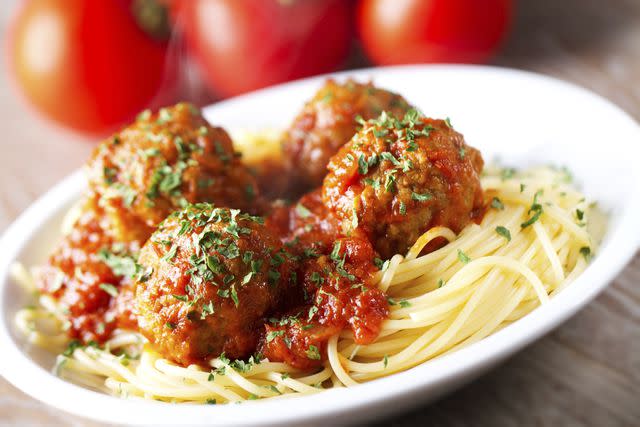 Credit: svariophoto Spaghetti and Meatballs - A classic that is simple to prepare and mouth-watering to eat.