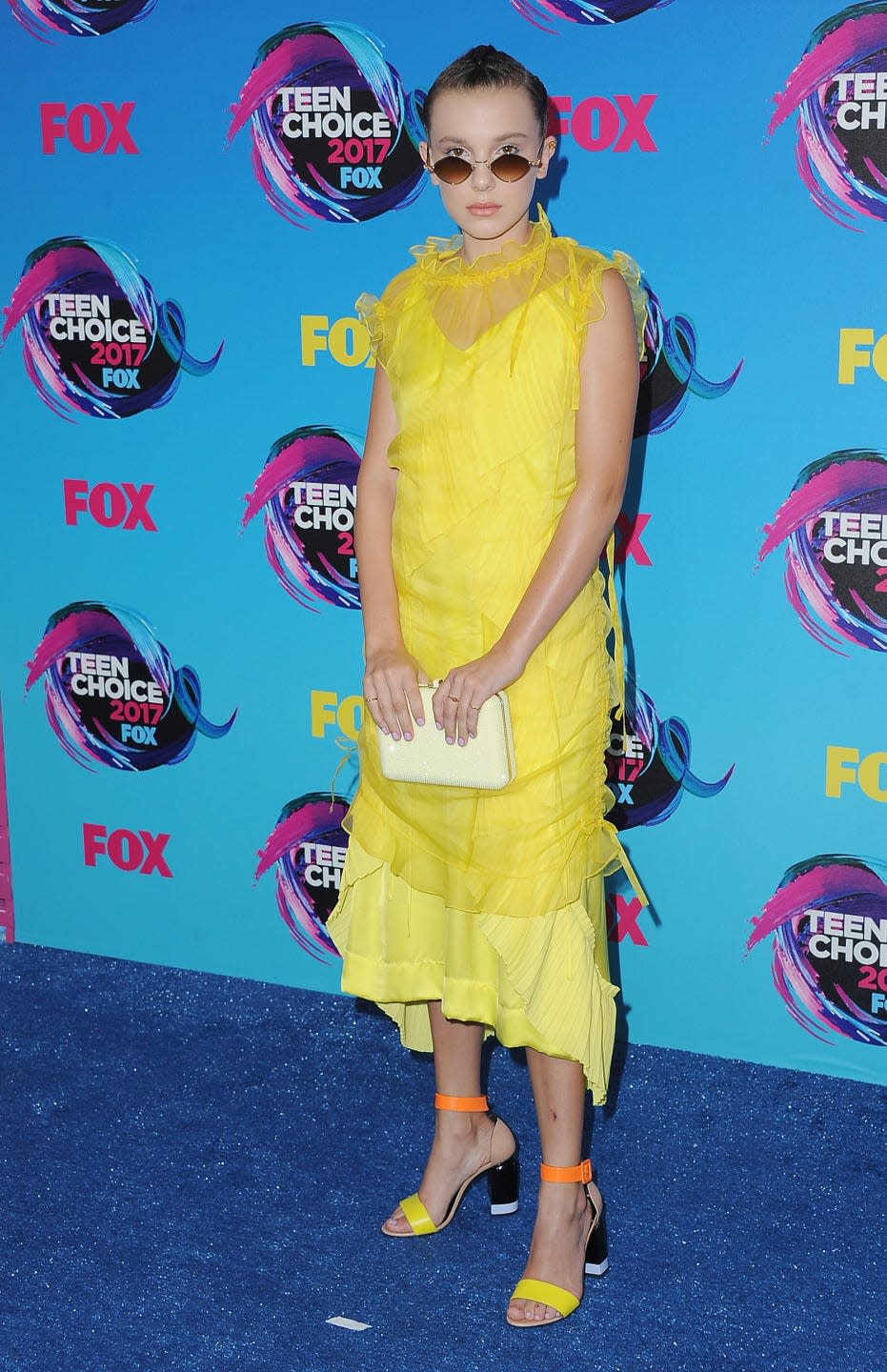 <p>In neon and sunnies at the Teen Choice Awards, 2017.</p>