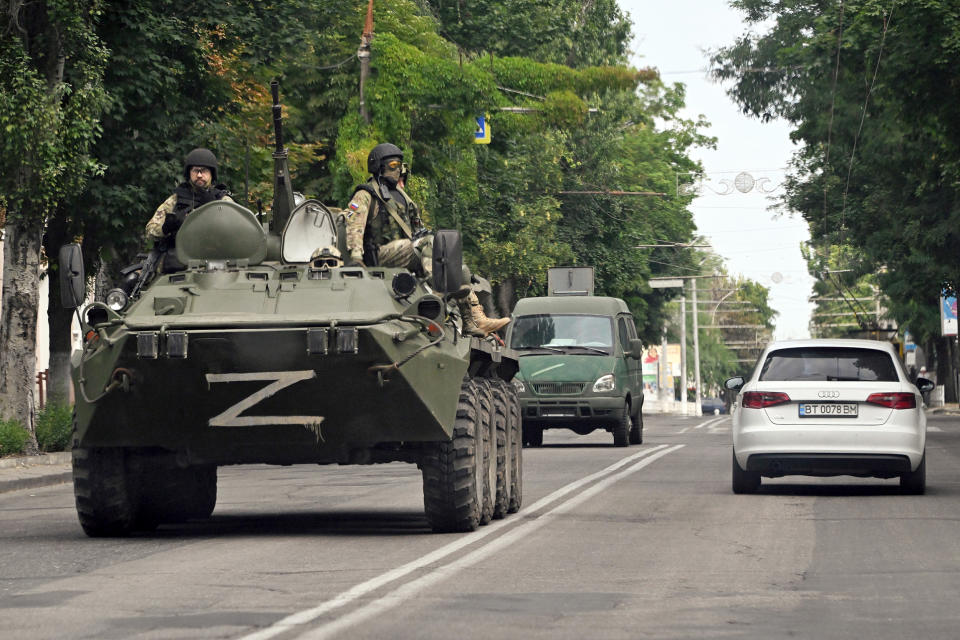 The situation in the Kherson region. (Anatoliy Zhdanov / Sipa USA via AP)