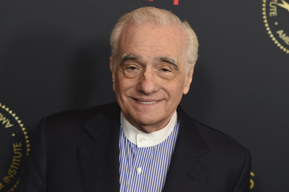 FILE - Martin Scorsese appears at the 2020 AFI Awards in Los Angeles on Jan. 3, 2020. Scorsese and David Tedeschi directed the documentary "Personality Crisis: One Night Only," streaming April 14 on Showtime. (Photo by Jordan Strauss/Invision/AP, File)