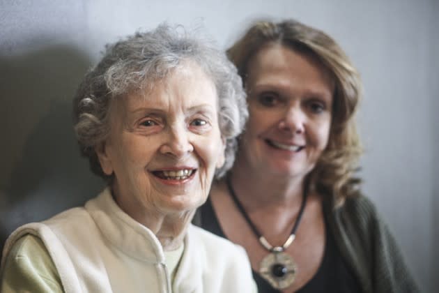 Jacquie Carson, right, and Sanborn Place resident Virginia Holmes, 87 (Alana Semuels)