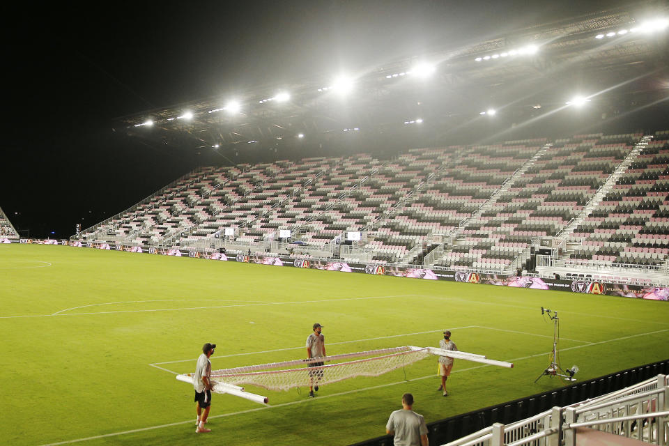 Five MLS games were called off Wednesday as players refused to play following the shooting of Jacob Blake by police in Wisconsin. (Photo by Michael Reaves/Getty Images)