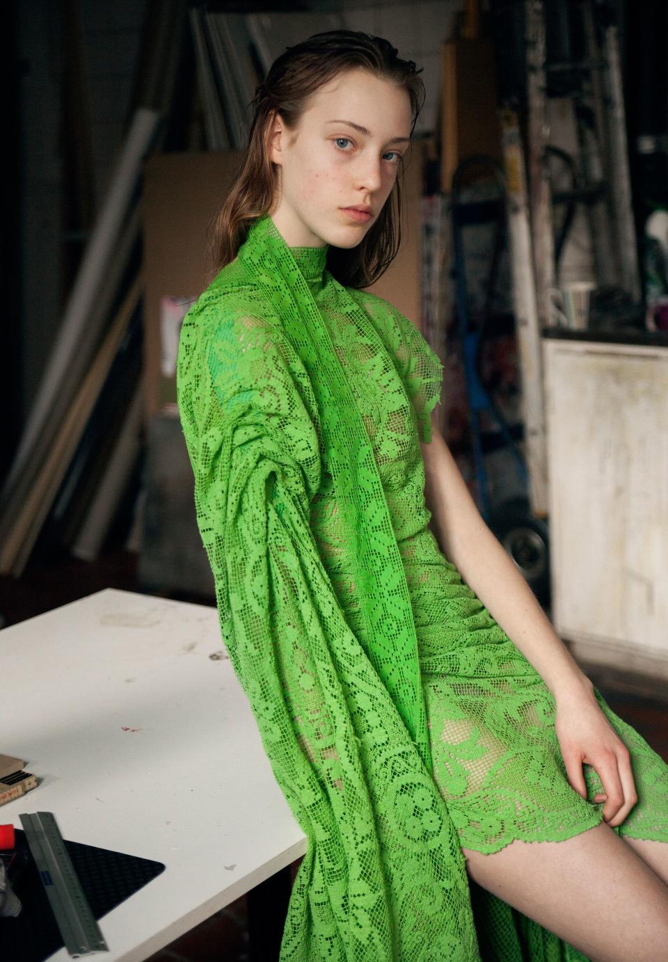 It’s okay to be green with envy for this one-off earth-friendly dress.