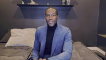 In this video grab issued Sunday, Feb. 28, 2021, by NBC, Yahya Abdul-Mateen II speaks at the Golden Globe Awards. (NBC via AP)